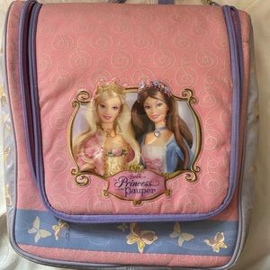 Used Barbie backpack for accessories with slots.